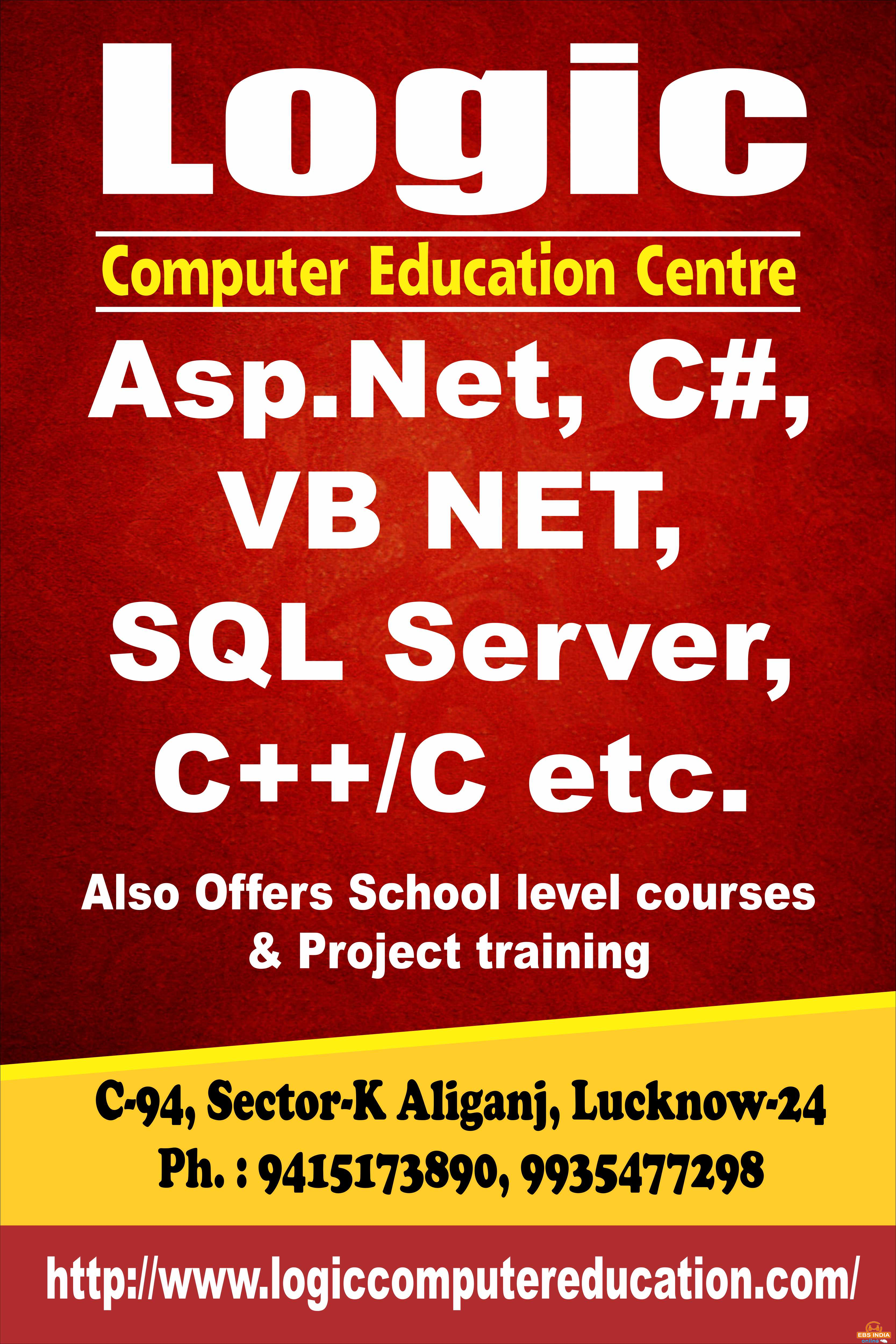 Logic Computer Education offers C,C++,Asp.net,C# Sql Server 